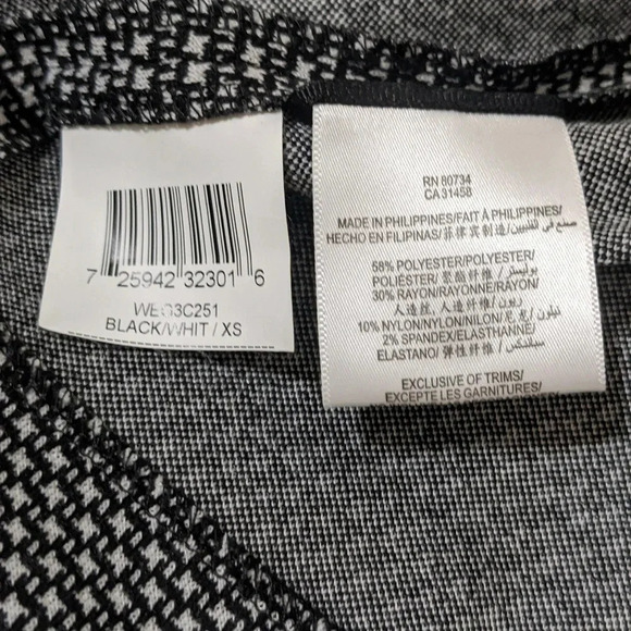 BCBGMaxAzria Pencil Skirt, Color Black/White Size XS - Picture 11 of 12